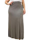High-waisted Maxi Skirt Gray