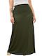 High-waisted Maxi Skirt Khaki
