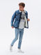 Ombre Men's Denim Jacket Blue