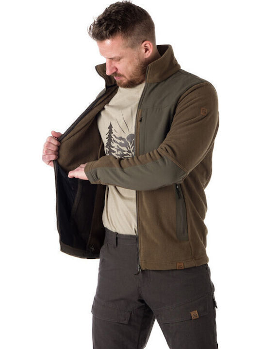 Ανδρική Ζακέτα Fleece Χακί