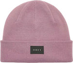 Obey Virgil Beanie Beanie Knitted in Pink color