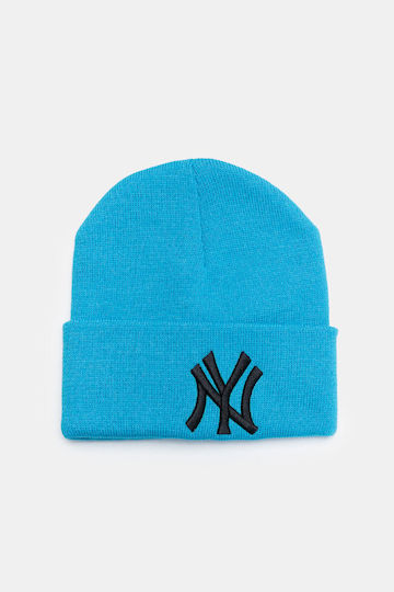 Beanie Unisex Beanie mit Rippstrick in Hellblau Farbe