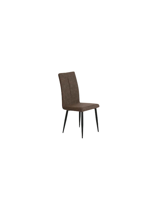 MINA Kitchen Metallic Chair Black 43x56x97cm