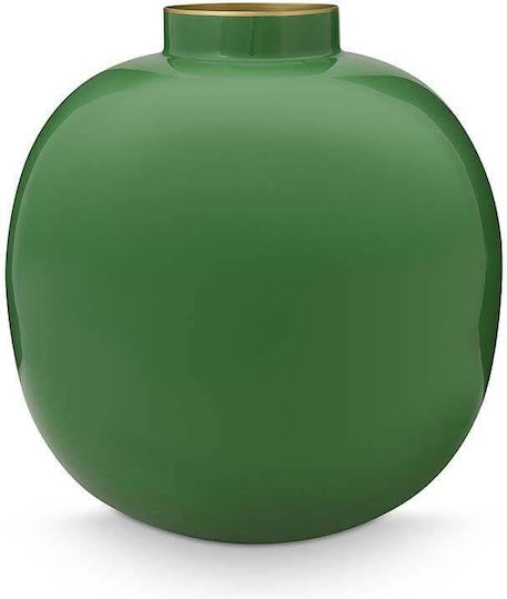PiP Studio Vază Decorativă Metalic Verde 23cm 1buc