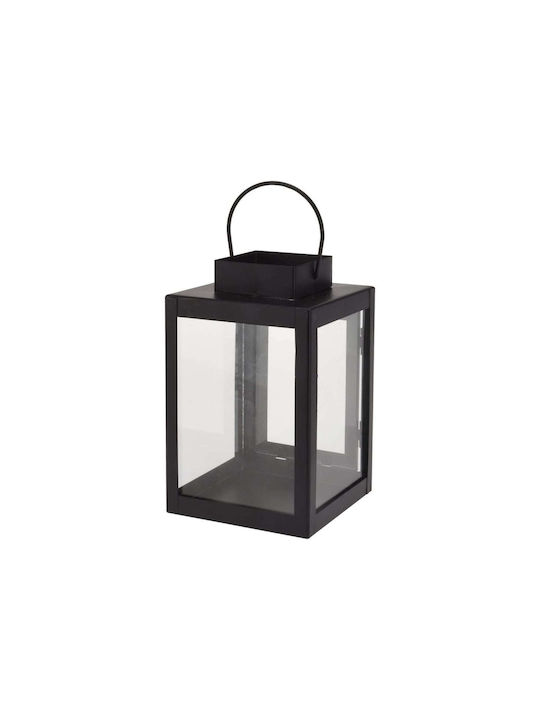 Metallic Lantern Black 10x10x16cm