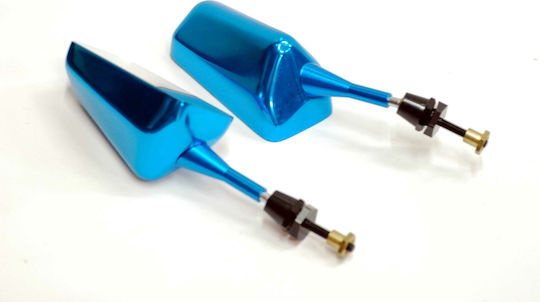 Emgo Motorradrückspiegel 2Stück Blau