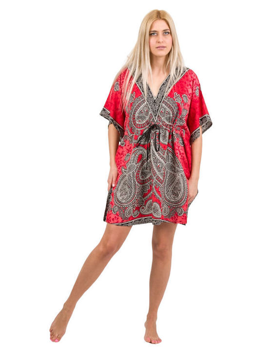 Rima Beachwear Γυναικείο Καφτάνι Παραλίας Κόκκινο