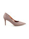 Fshoes Pointed Toe Brown Heels