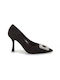 Fshoes Suede Black Heels