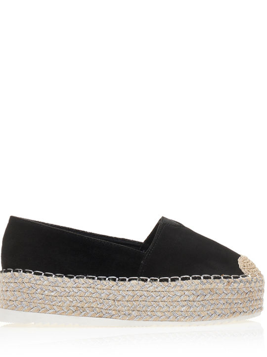 Tsoukalas Wildleder Damen Espadrilles in Schwar...