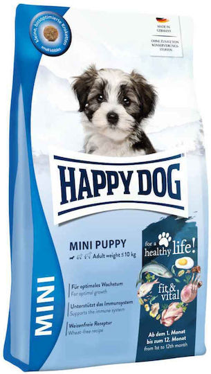 Happy Dog Fit & Vital 10kg Dry Food for Small Breed Puppies with Poultry, Meat and Rice