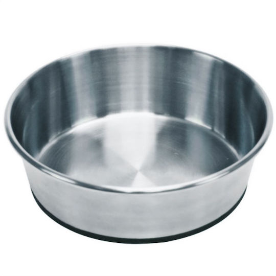 Donald Pet Care Metallischer Futternapf für Hund & Katze mit Gestell 13cm in Silber Farbe