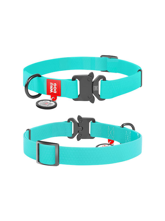 WauDog Hundehalsband in Türkis Farbe XLarge 25mm