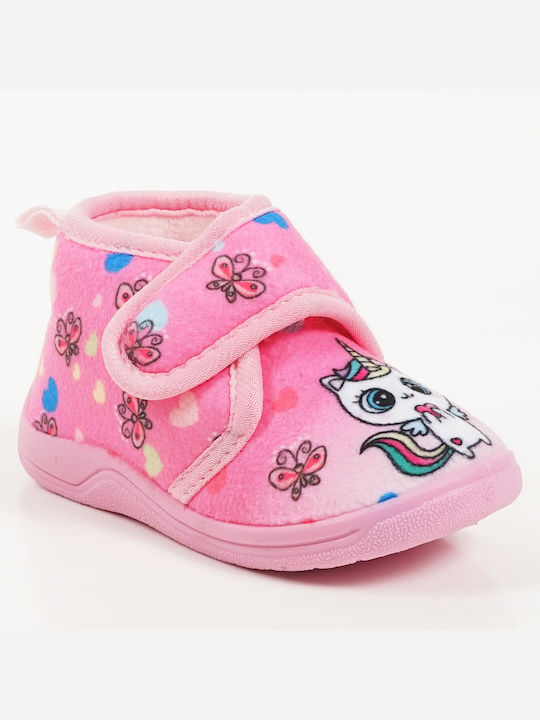 Piazza Shoes Παιδικές Παντόφλες Μποτάκια Ροζ