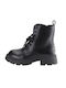 Plato Women's Combat Boots Black