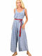 Women's Sleeveless One-piece Suit Blue