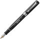 Parker Duofold Πένα Γραφής Fine 0.6mm Μαύρη με Μαύρο Μελάνι