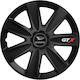 Versaco Car Hubcap Set GTX Carbon with Daihatsu Emblem 15" 4pcs Black