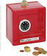 Next Money Box Metal Red 13.5x13x13.5cm