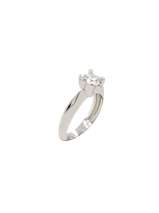 Xryseio Single Stone from White Gold 14K