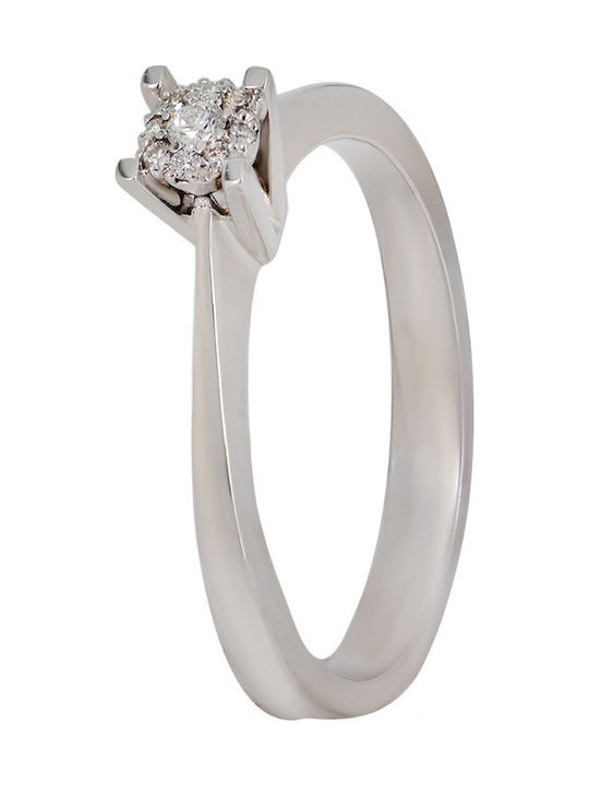 Tasoulis Jewellery Collection Einzelstein aus Weißgold 18K mit Diamant