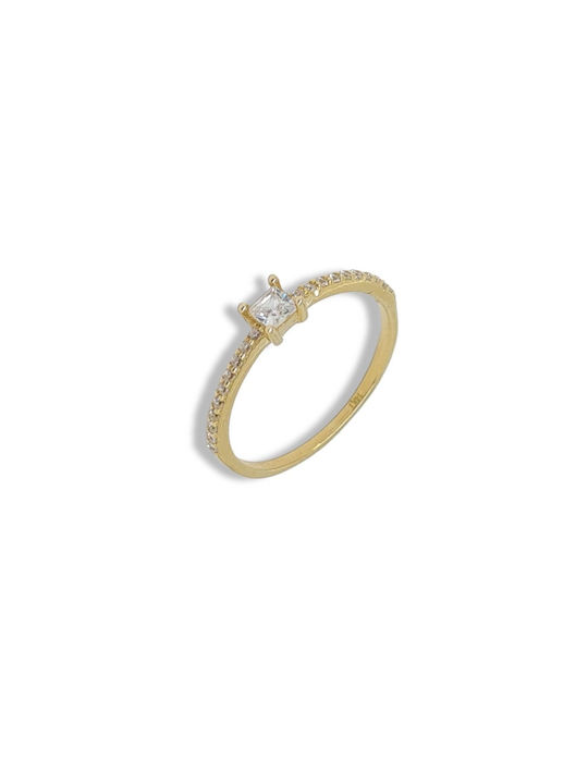 Mentzos Single Stone from Gold 14K