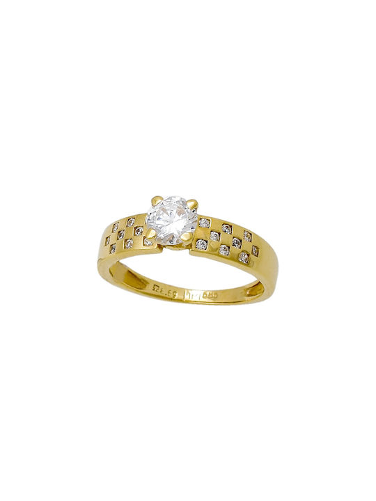 Kontopoulos Single Stone from Gold 14K