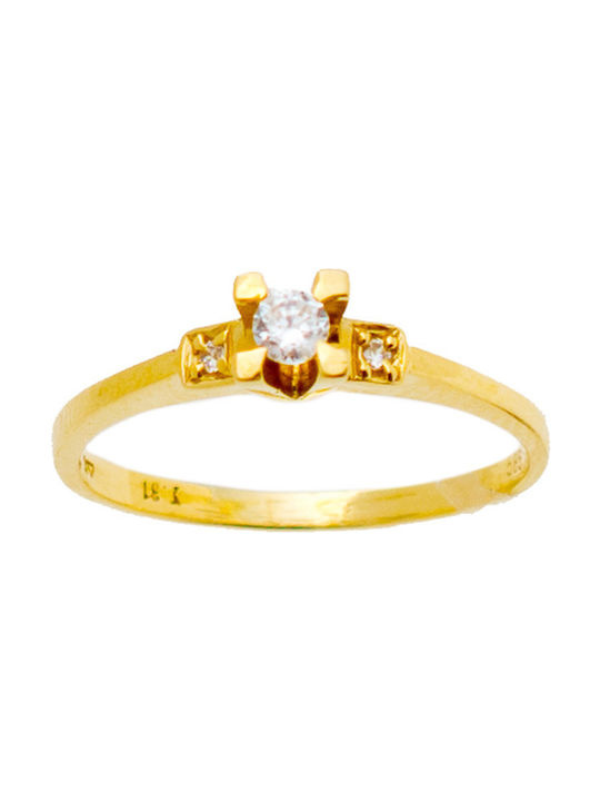 Kontopoulos Single Stone from Gold 14K