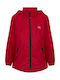 Waterproof Kids' Casual Jacket Short with Hood Red