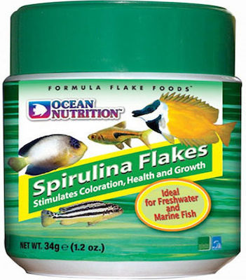 Ocean Nutrition Tropical Fish Food Flakes with Spirulina 156gr