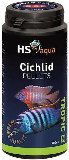 HS Aqua Cichlid Food Granules with Spirulina 400ml