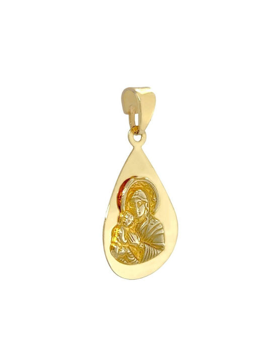 Xryseio Pendant Kids Talisman with Virgin Mary from Gold 14K FL1129