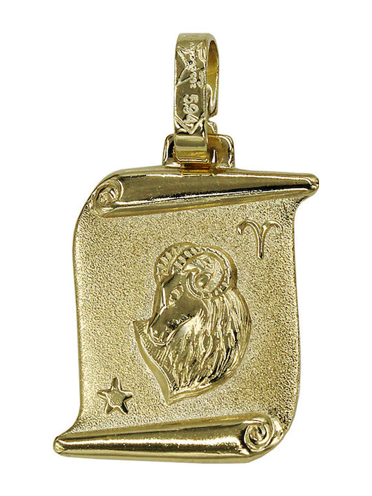 Roloi Kaliamanis Anhänger Kinder Amulett mit Kette aus Gold 14K ZP1001