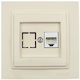 Mono Electric Single Prize de rețea RJ45 cu cadru De tip Cat6 în culoarea Bej 505-001736125
