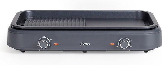 Livoo Настолна Електрическа Скара 1900W с Регулируем Термостат 48x26см