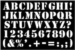 Artemio Stencil Letters