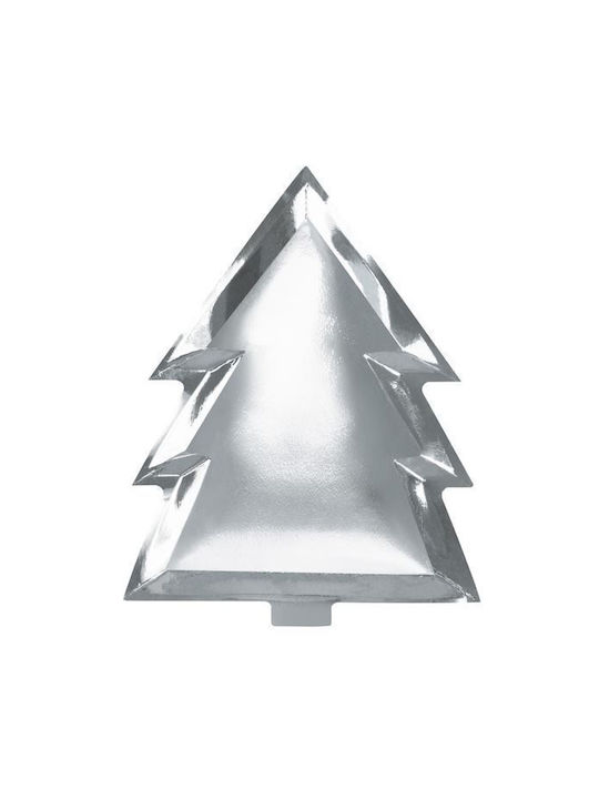 Ginger Ray Set Weihnachtliche Teller Silber Einweg 6Stück