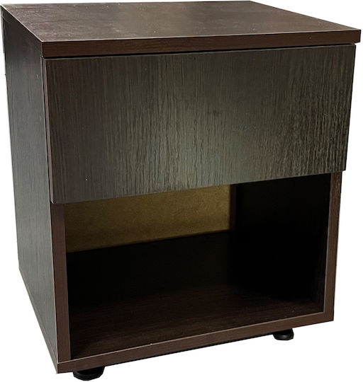 Κομοδίνο Ξύλινο Καφέ 40.4x33.4x44.4cm