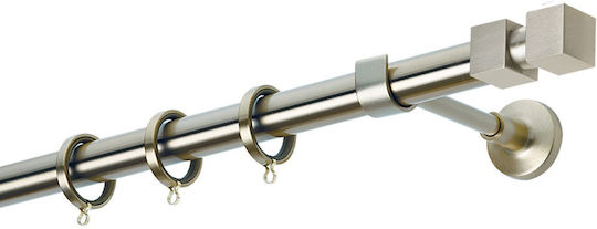 Zogometal Metallic Curtain Pole Single Φ25mm 40cm Silver
