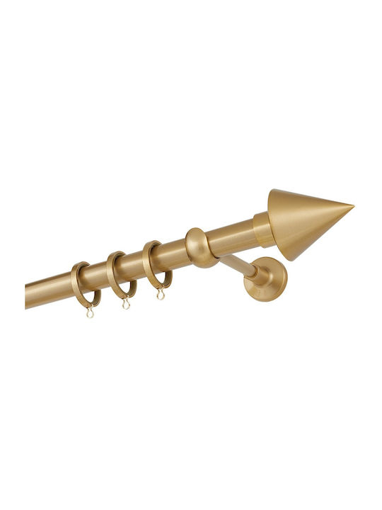 Zogometal Metallic Curtain Pole E4146 Single Φ25mm 40cm Gold