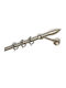 Zogometal Metallisch Vorhangstange Doppel mit Schiene Φ25mm 40cm Silber