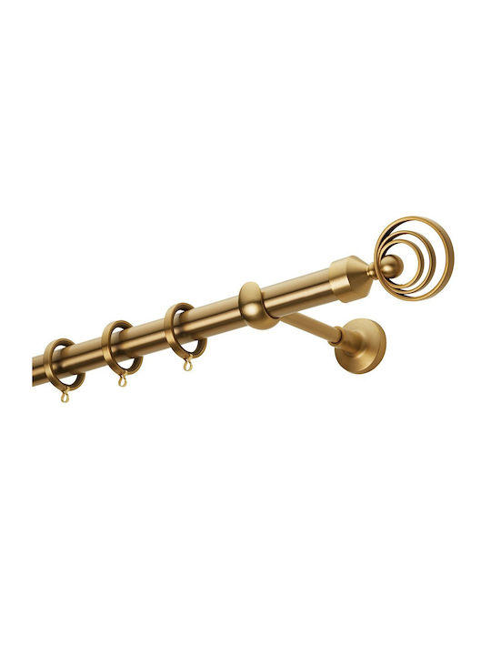 Zogometal Metallisch Vorhangstange E0480 Doppel mit Schiene Φ25mm 40cm Gold