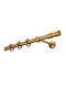Zogometal Metallisch Vorhangstange Doppel mit Schiene Φ25mm 40cm Gold