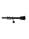 Import Hellas Metallisch Vorhangstange No8 Einfach Φ25mm 200cm Black Checkmate