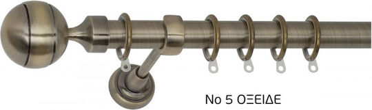 Import Hellas Metallic Curtain Pole No5 Single Diameter 25mm Length 120cm Bronze 7420 Import Hellas Metallic Curtain Pole No5 Single Diameter 25mm Length 120cm Bronze 7420