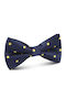 Papion din material textil Albastru marin