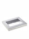Nuova Vita Tabletop Rectangle Wedding Crown Case Paper Silver 25x30cm