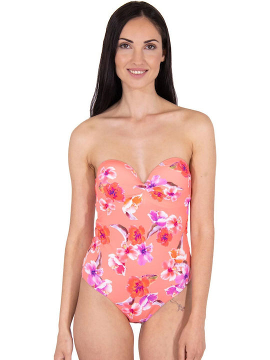 Liu Jo Strapless One-Piece Swimsuit Floral