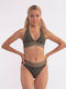 Set Bikini Τριγωνάκι Ψηλόμεσο Χακί