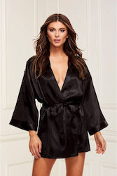 Baci Lingerie Sexy Ρόμπα Μαύρη
